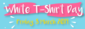Blue background with the following text, 'Nkosinathi Foundations White T-Shirt Day'.